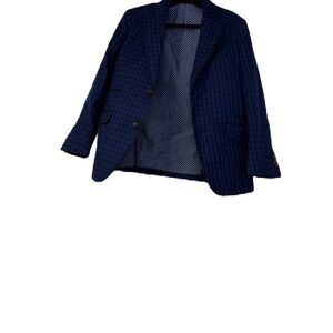 T.O. Boys Size 5 Blue Sport Coat with Notched Lapels